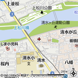 福島県福島市泉清水が丘6-1周辺の地図