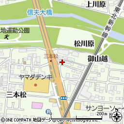 福島県福島市御山中川原2周辺の地図
