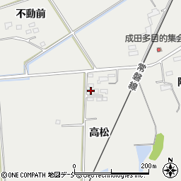 福島県相馬市成田高松周辺の地図