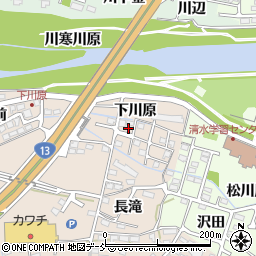 福島県福島市泉下川原周辺の地図