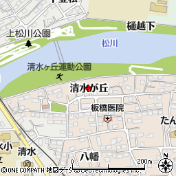 福島県福島市泉清水が丘81周辺の地図