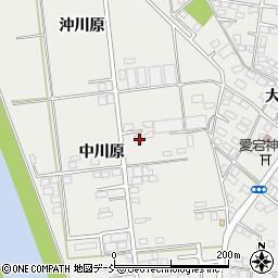 福島県福島市岡部中川原84周辺の地図