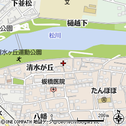 福島県福島市泉清水が丘97周辺の地図