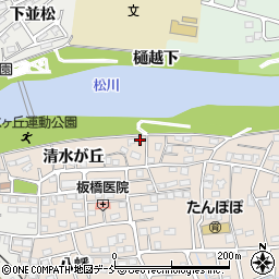 福島県福島市泉清水が丘102周辺の地図