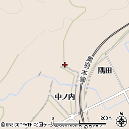 福島県福島市町庭坂（中ノ内）周辺の地図