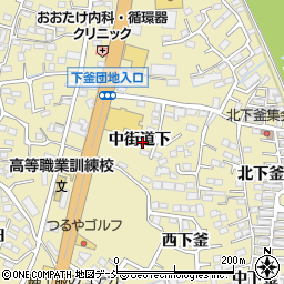 福島県福島市本内中街道下周辺の地図
