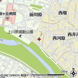 福島県福島市本内西河原周辺の地図