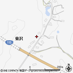 福島県伊達市保原町柱田東沢周辺の地図