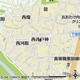 福島県福島市本内西井戸神周辺の地図
