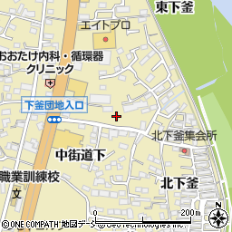 福島県福島市本内北街道下周辺の地図