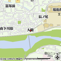 福島県福島市丸子大開周辺の地図
