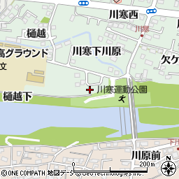 福島県福島市北沢又川寒川原周辺の地図