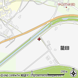 新潟県阿賀野市籠田周辺の地図