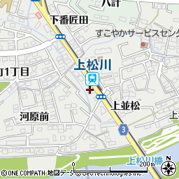 まつや書店上松川駅前周辺の地図