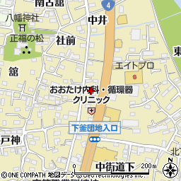 福島県福島市本内東町周辺の地図