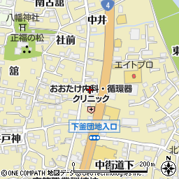 福島県福島市本内（東町）周辺の地図