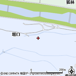 福島県福島市笹木野堰口周辺の地図