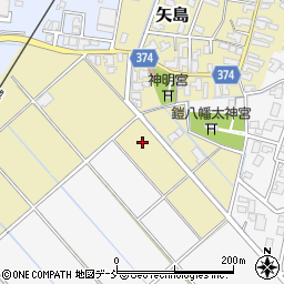 新潟県新潟市西蒲区矢島周辺の地図