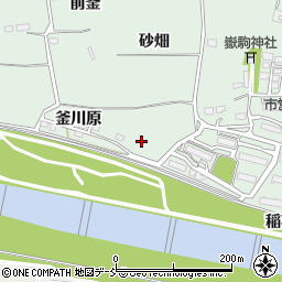 福島県福島市笹谷釜川原周辺の地図