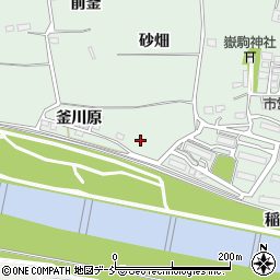 福島県福島市笹谷（釜川原）周辺の地図