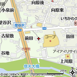 福島県福島市御山（東壁谷沢）周辺の地図