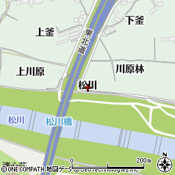 福島県福島市笹谷松川周辺の地図
