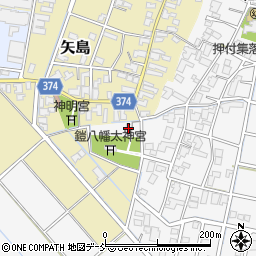 鐙八幡宮社務所周辺の地図