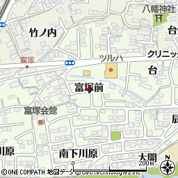 福島県福島市丸子富塚前周辺の地図