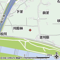 福島県福島市笹谷川原林周辺の地図