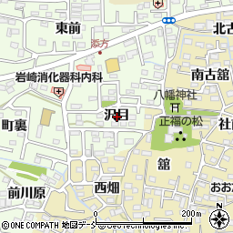 福島県福島市丸子沢目周辺の地図