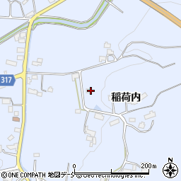 福島県伊達市保原町富沢稲荷内15-1周辺の地図