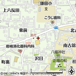 福島県福島市丸子（漆方）周辺の地図