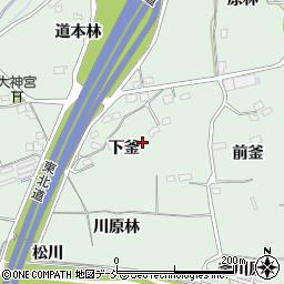 福島県福島市笹谷（下釜）周辺の地図