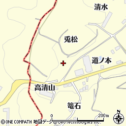 福島県伊達市保原町高成田兎松周辺の地図