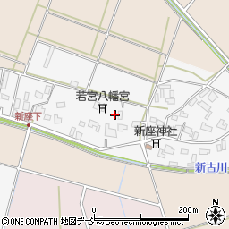 新潟県阿賀野市新座周辺の地図