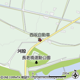 西坂自動車周辺の地図