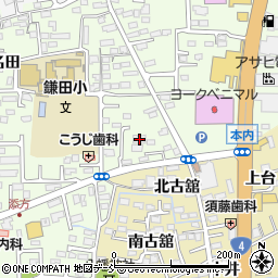 福島県福島市丸子下六反田周辺の地図
