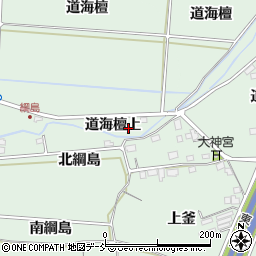 福島県福島市大笹生道海檀上周辺の地図