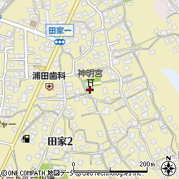 田家町内会館周辺の地図