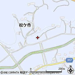 福島県伊達市保原町富沢松ケ作26周辺の地図