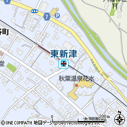 東新津駅周辺の地図
