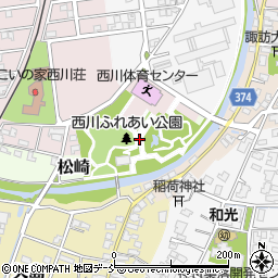 西川ふれあい公園トイレ周辺の地図