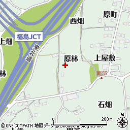 福島県福島市笹谷（原林）周辺の地図