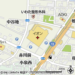 東邦銀行イオン福島店 ＡＴＭ周辺の地図