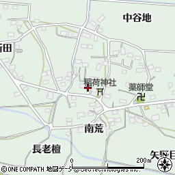 福島県福島市大笹生西荒周辺の地図
