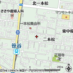 福島県福島市笹谷二本松周辺の地図
