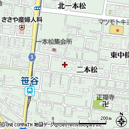 福島県福島市笹谷（二本松）周辺の地図
