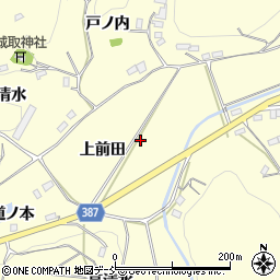 福島県伊達市保原町高成田上前田周辺の地図