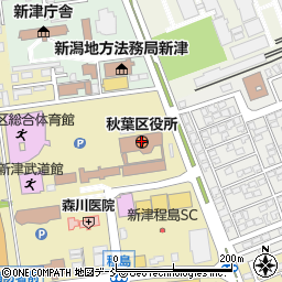 新潟市秋葉区役所周辺の地図