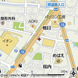 ゴルフパートナー福島矢野目店周辺の地図